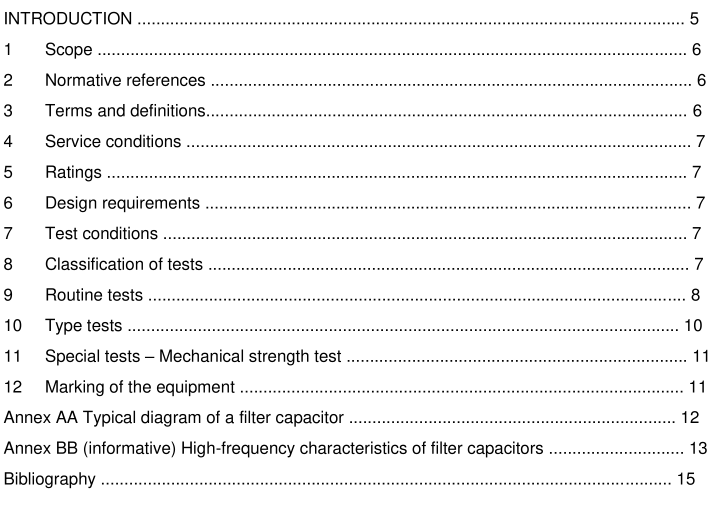 IEC 60358-3-2013 pdf Coupling capacitors and capacitor dividers – Part 3: AC or DC coupling capacitor for harmonic-filters applications