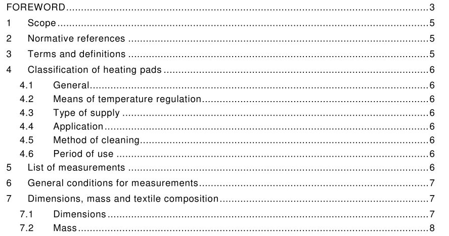 IEC 61255-2014 pdf Household electric heating pads – Methods for measuring performance