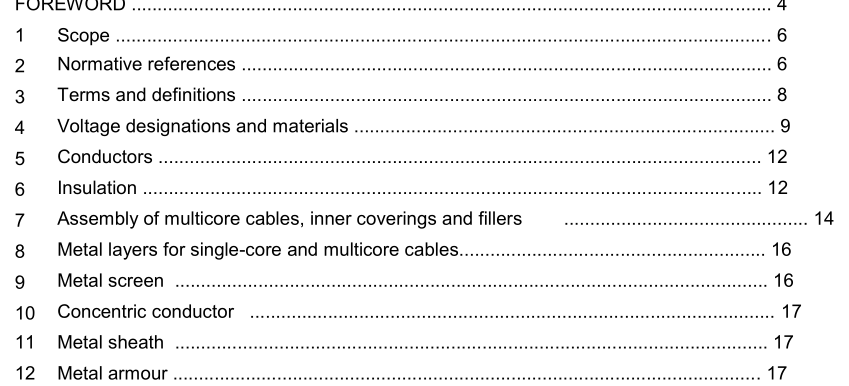 IEC 60502-1-2021 pdf Power cables with extruded insulation and their accessories for rated voltages from 1 kV (U m = 1,2 kV) up to 30 kV (U m = 36 kV) – Part 1: Cables for rated voltages of 1 kV (U m = 1,2 kV) and 3 kV (U m = 3,6 kV)