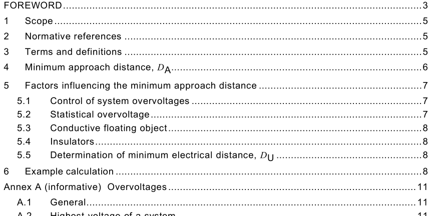 IEC 61472-2-2021 pdf  Live working – Minimum approach distances – Part 2: Method of determination of the electrical component distance for AC systems from 1,0 kV to 72,5 kV