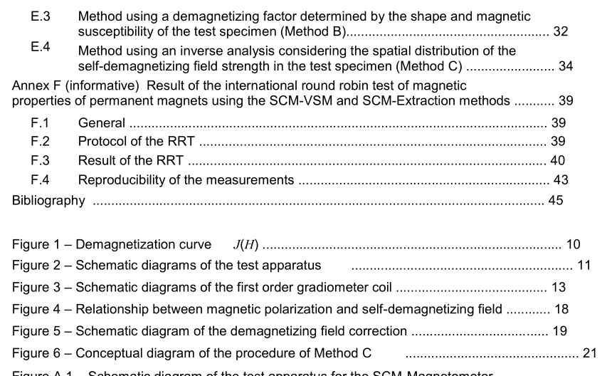 IEC TR 63304-2021 pdf Methods of measurement of the magnetic properties of permanent magnet (magnetically hard) materials in an open magnetic circuit using a superconducting magnet
