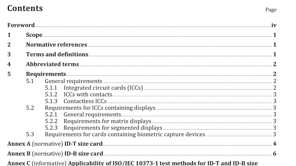 ISO IEC 18328-2-2021 pdf Identification cards — ICC-managed devices — Part 2: Physical characteristics and test methods for cards with devices